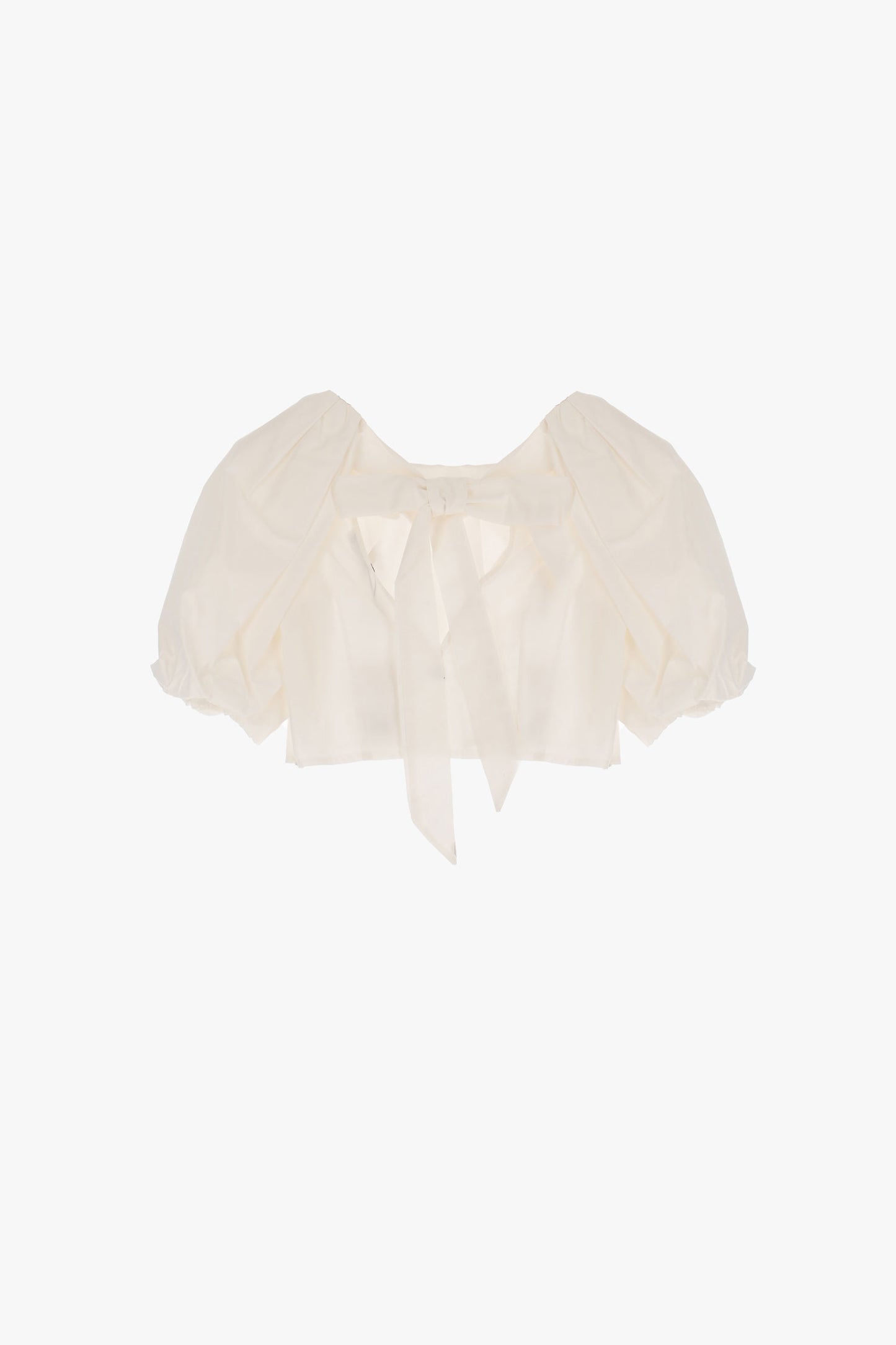 Top with Puffed Sleeves and open back