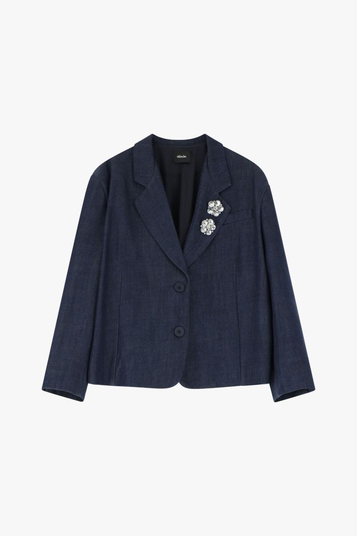Blazer with buttons and jewel details