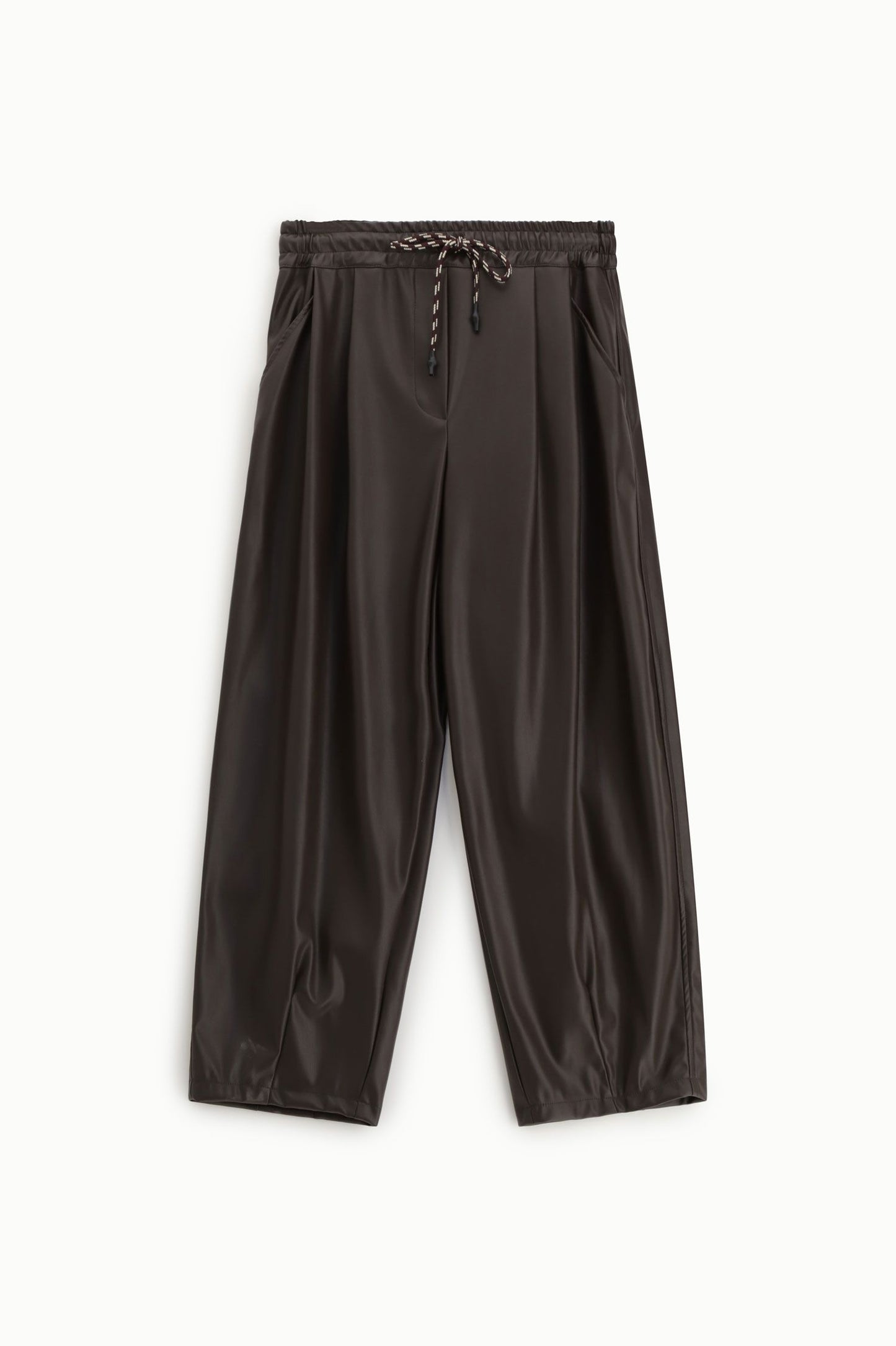 Eco leather palazzo pants