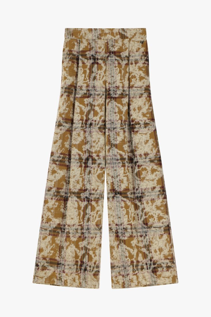 High waist palazzo trouser with pattern