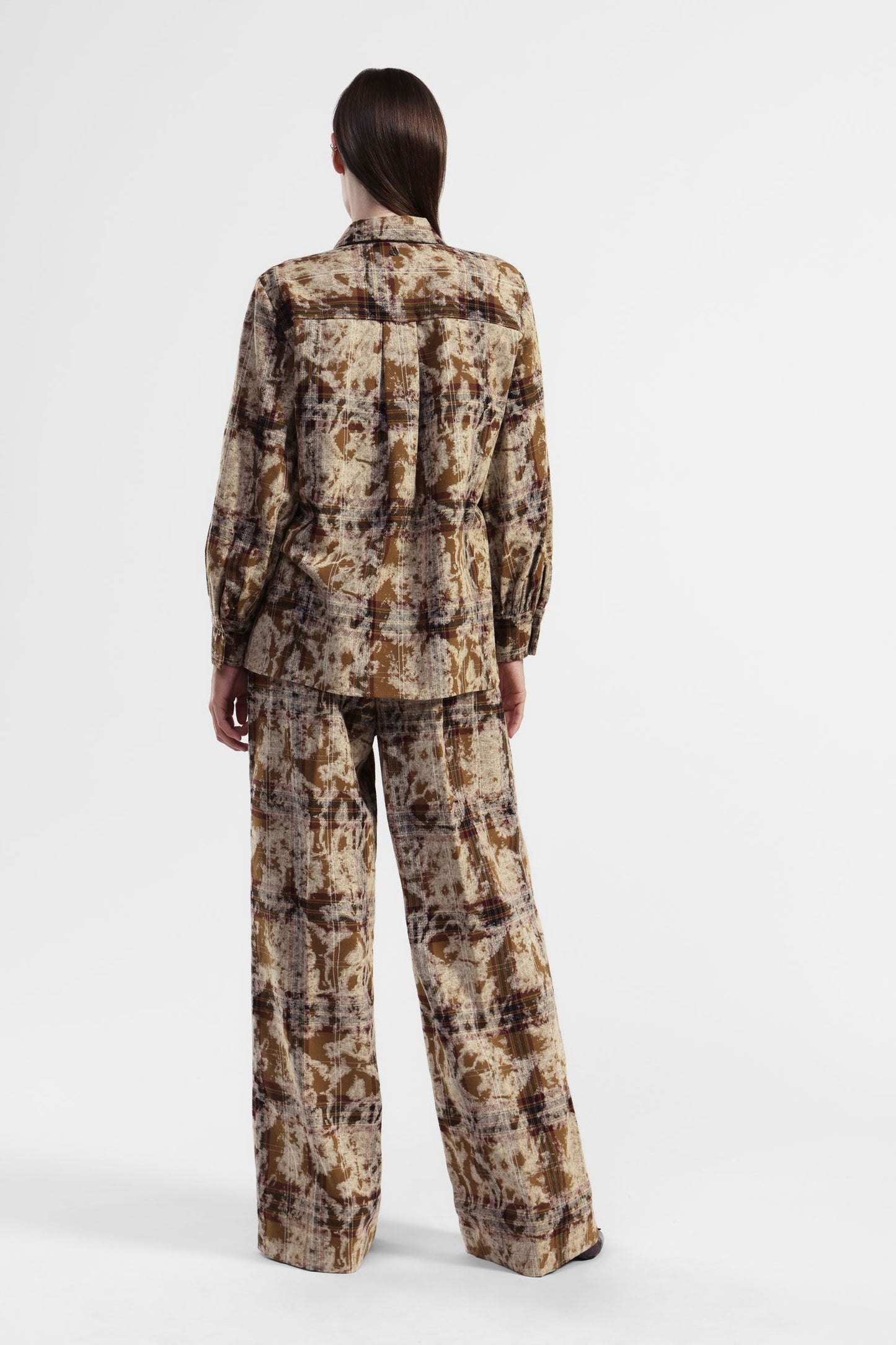 High waist palazzo trouser with pattern
