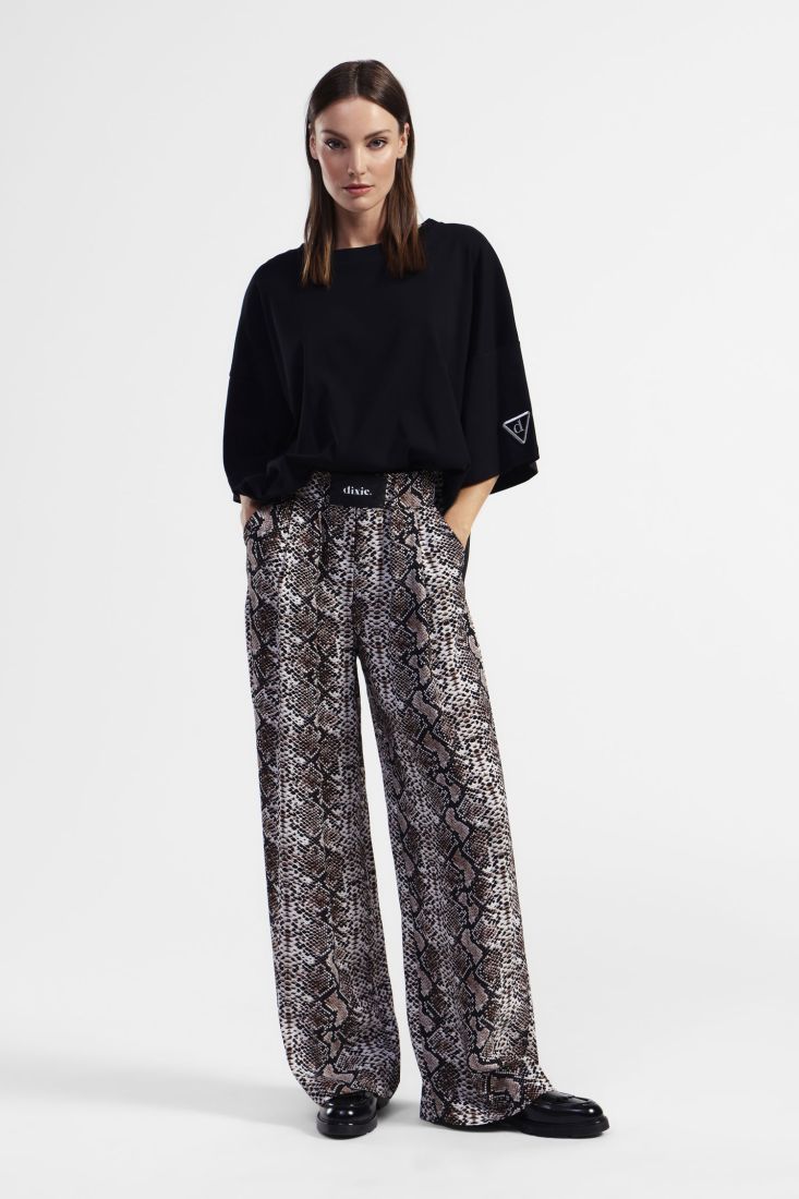 Snake print palazzo pants