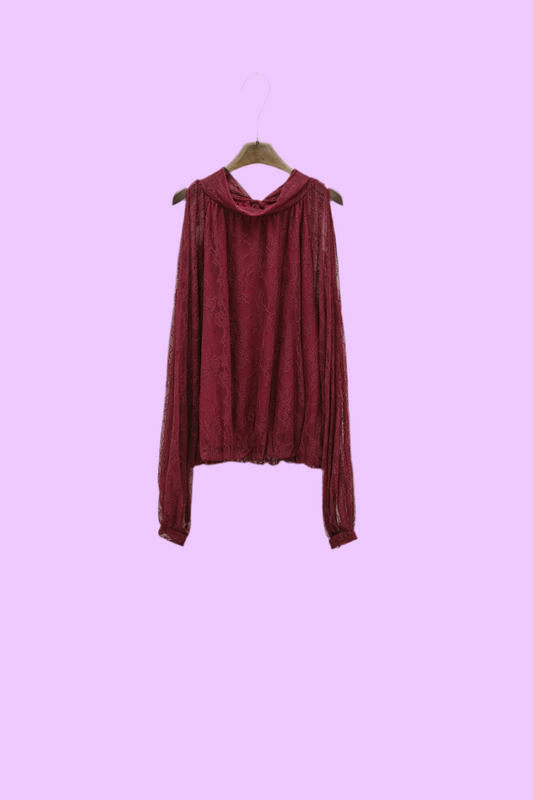 Lace top with cut outs