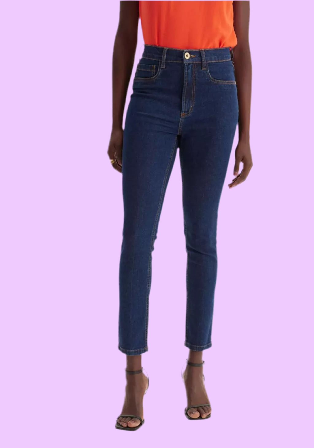 Dark denim skinny pants
