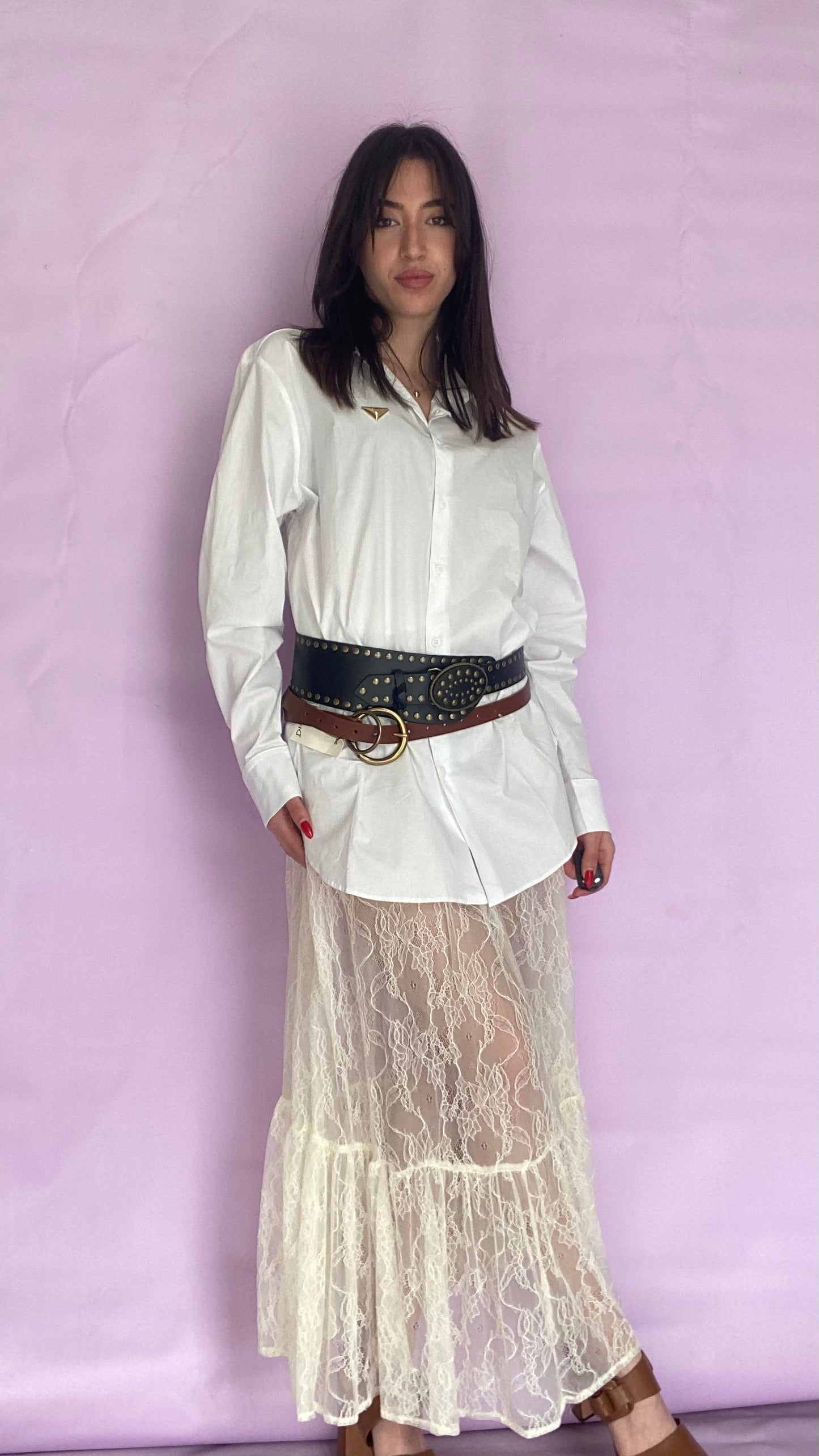 Black belt with studs