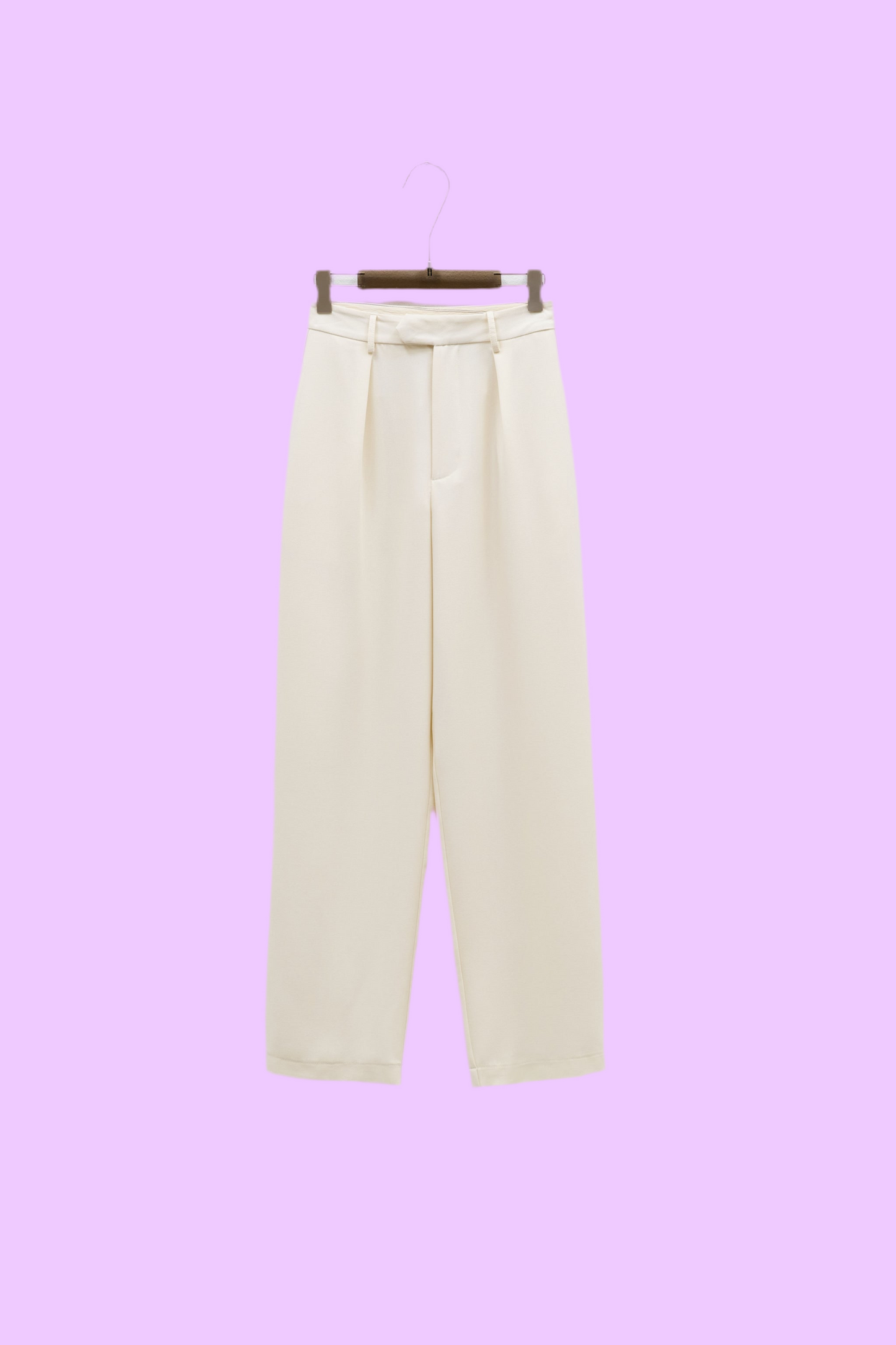 Cigarette creme high waist trouser
