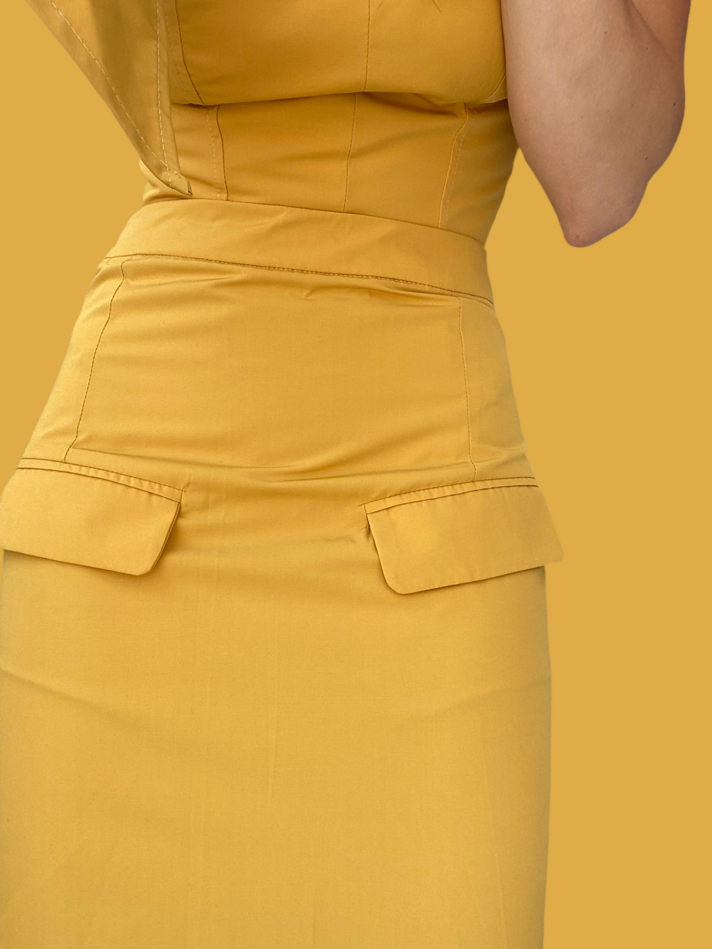 Mustard long skirt