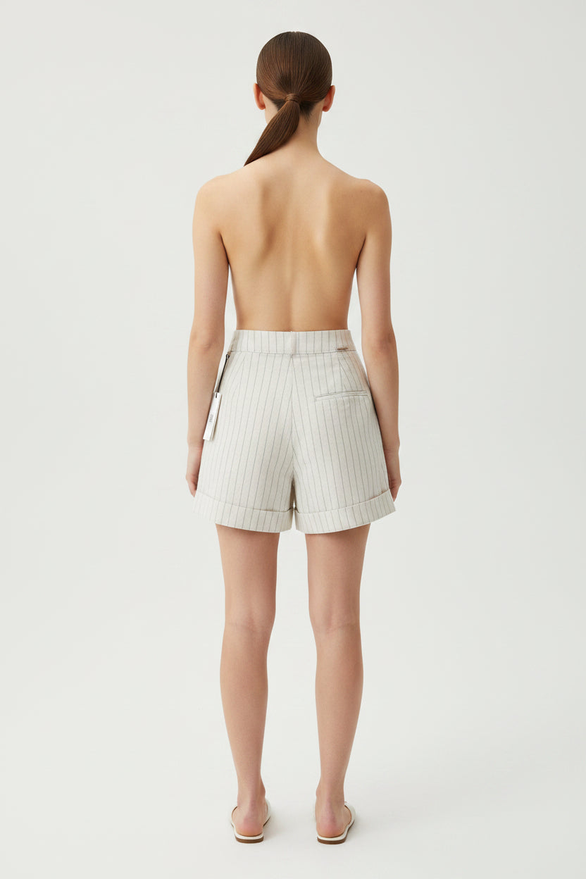 Striped highwaisted short