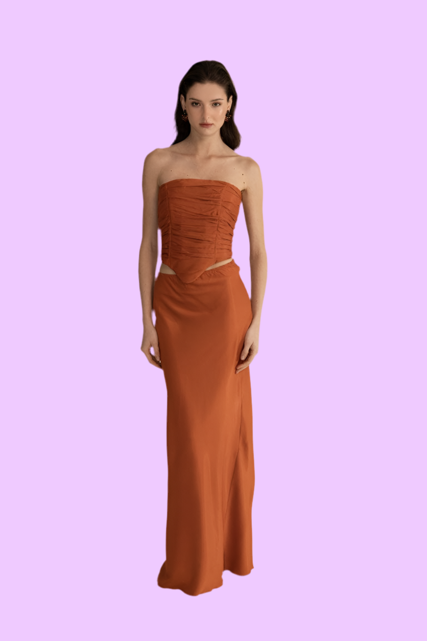 Odessa Strapless draped bustier