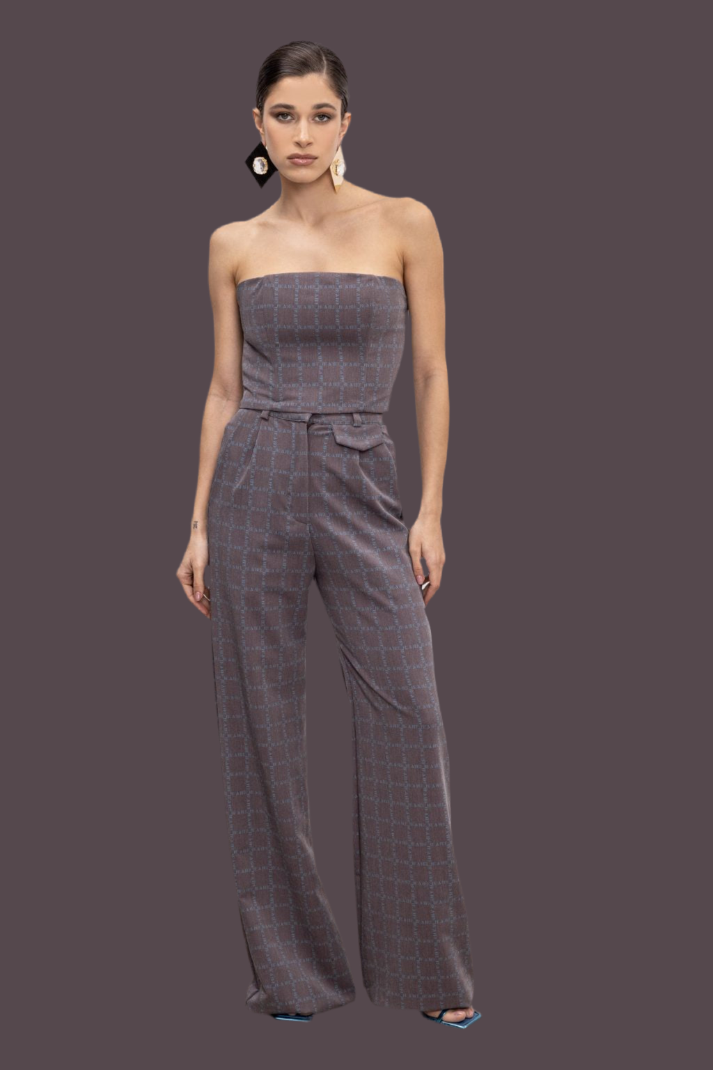 Brown lettering pants