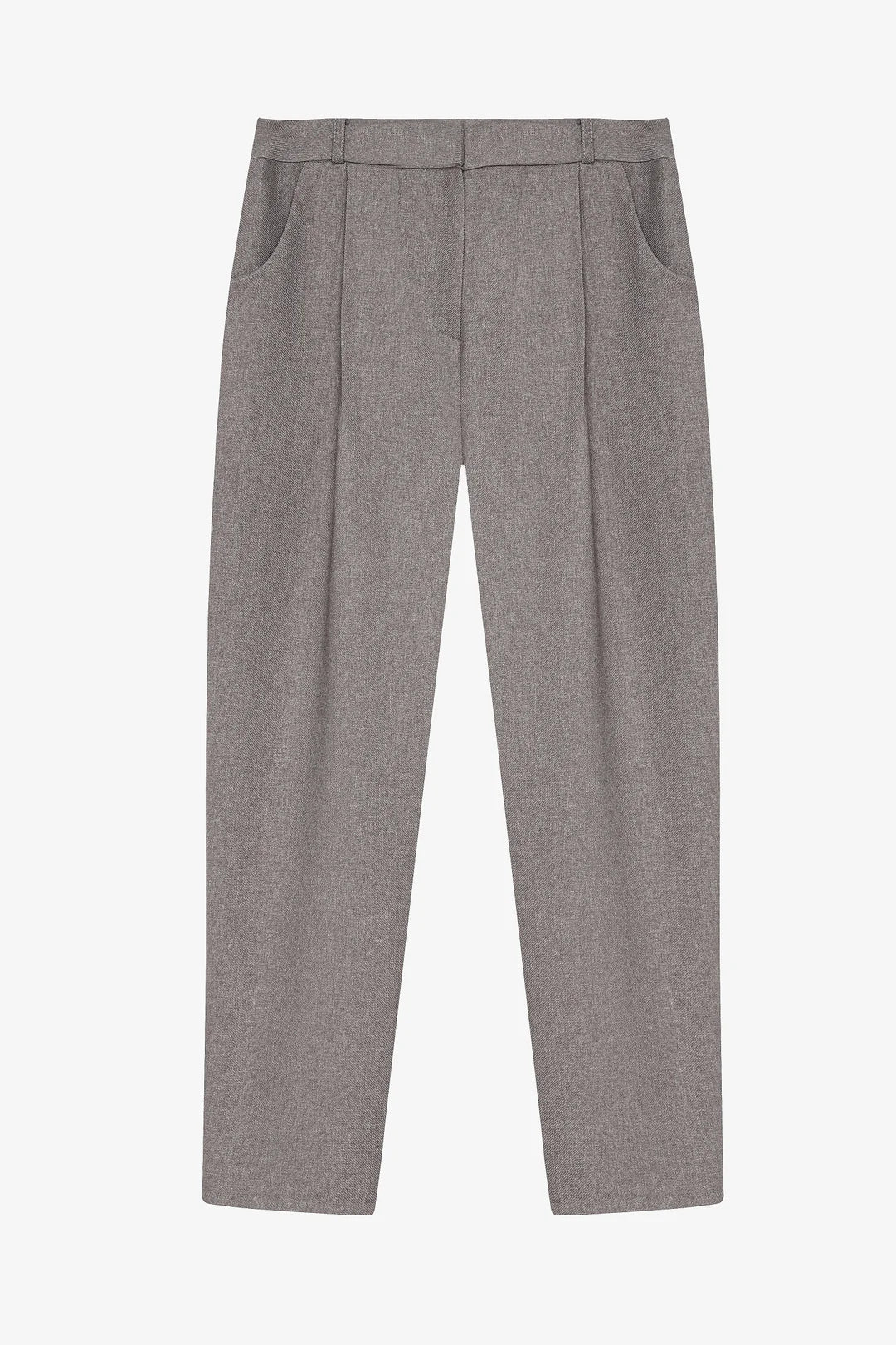Grey high waist carrot pants