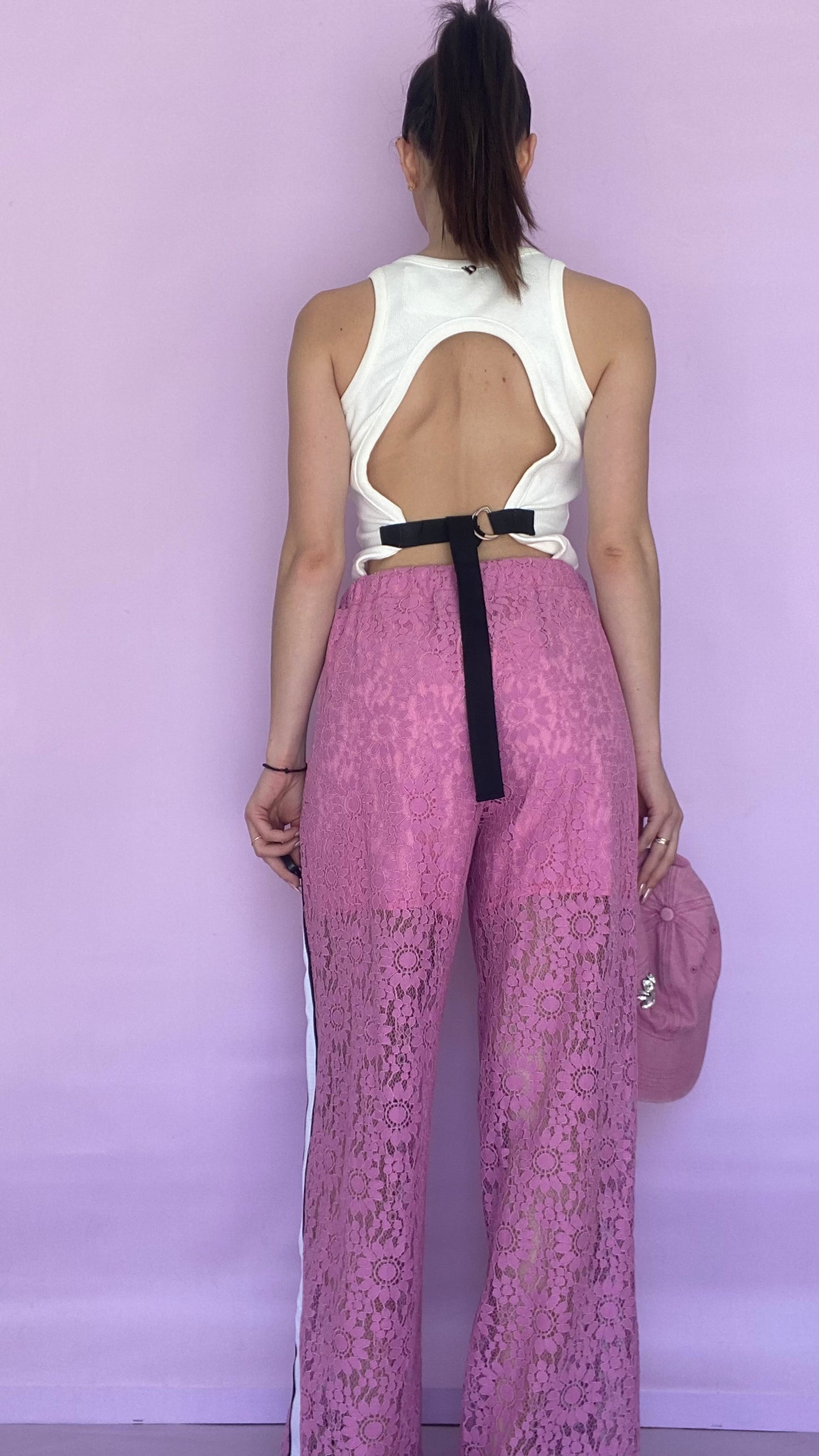 Tank top with open back