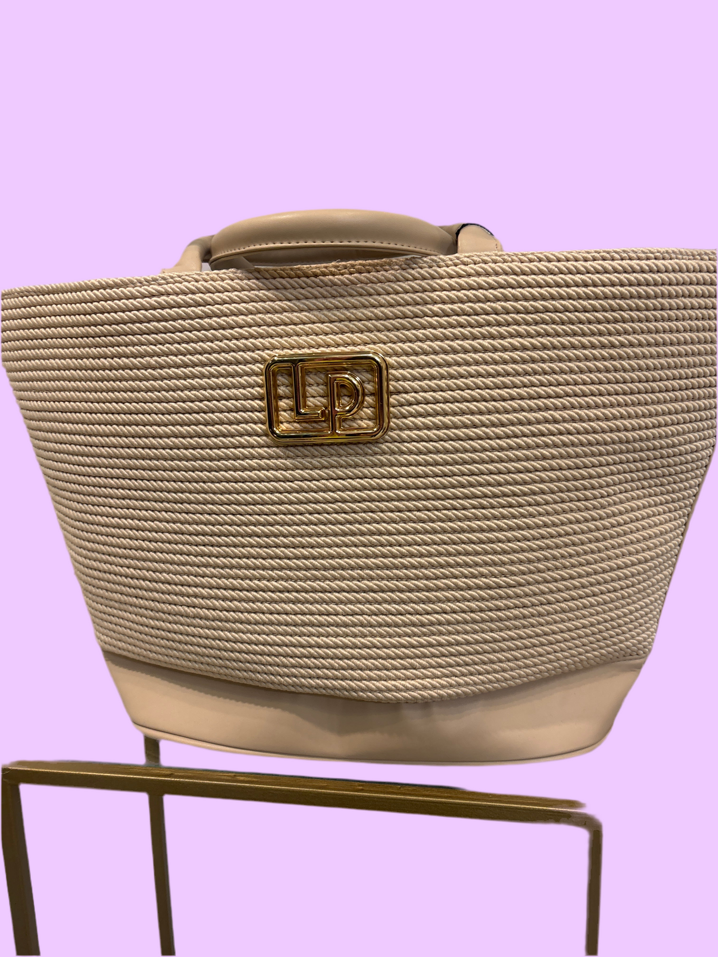 Large leather shopping bag