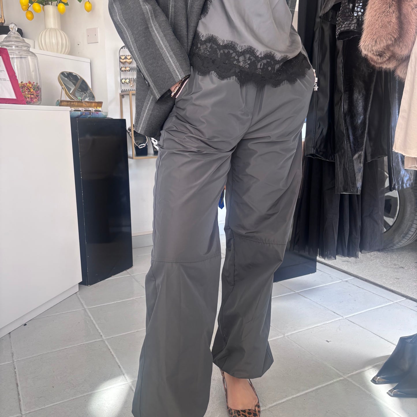 Taftan trousers with elastic band