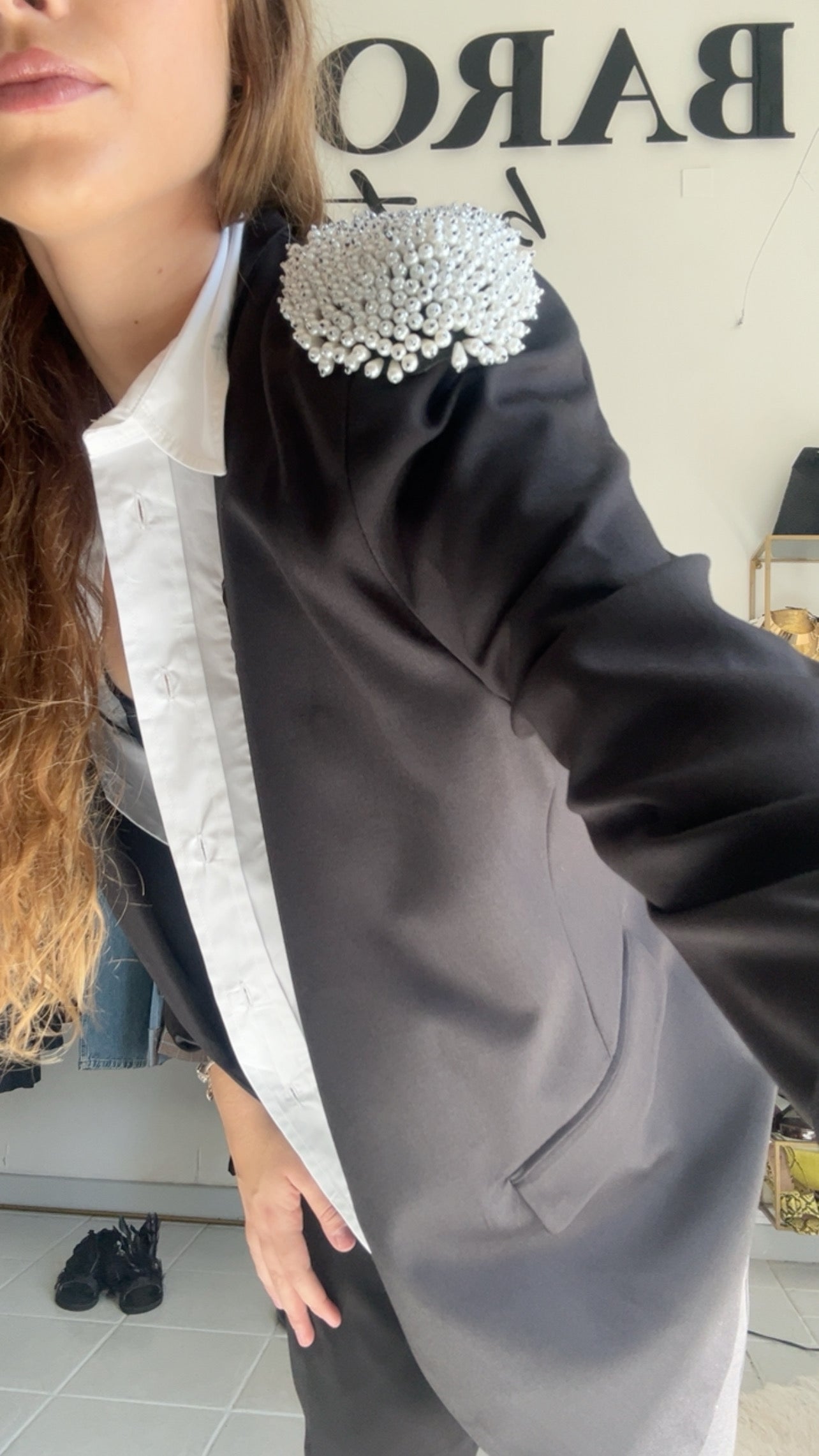 Black single breasted blazer