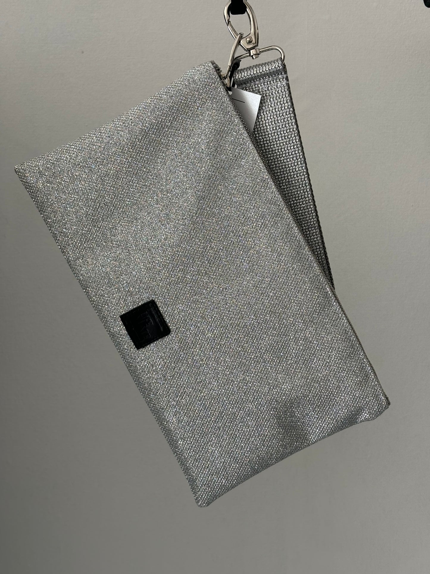 Medium Net glitter clutch bag