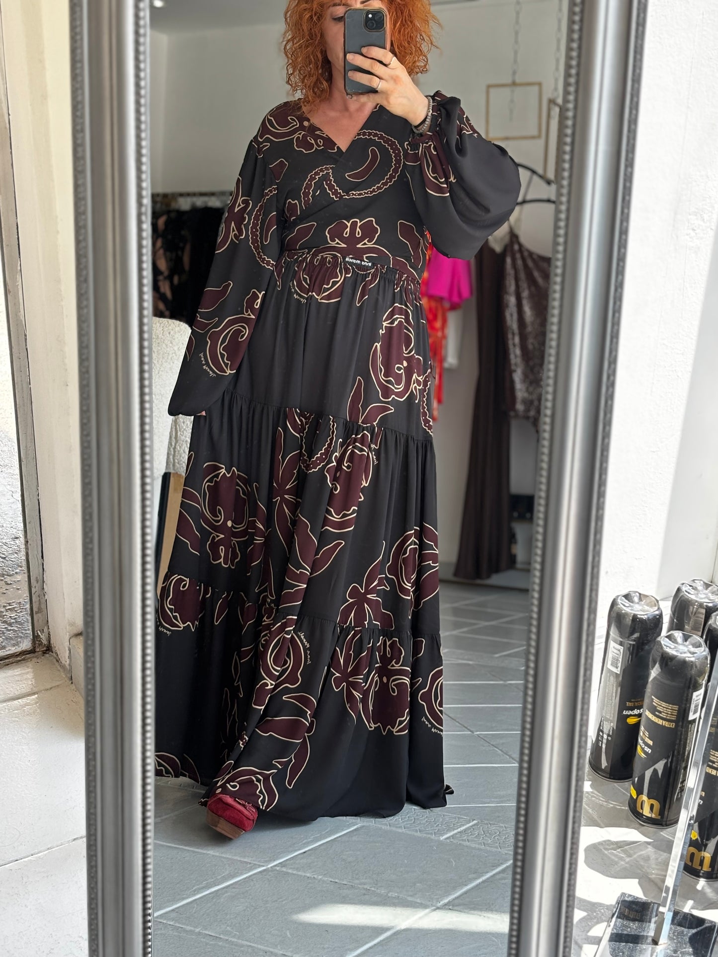 Sheer long A line skirt