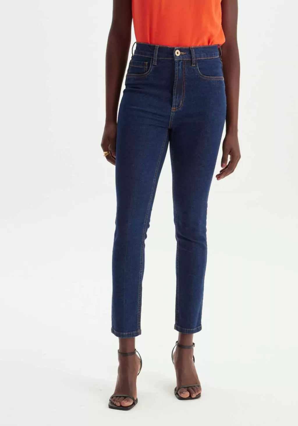 Jean strapless top