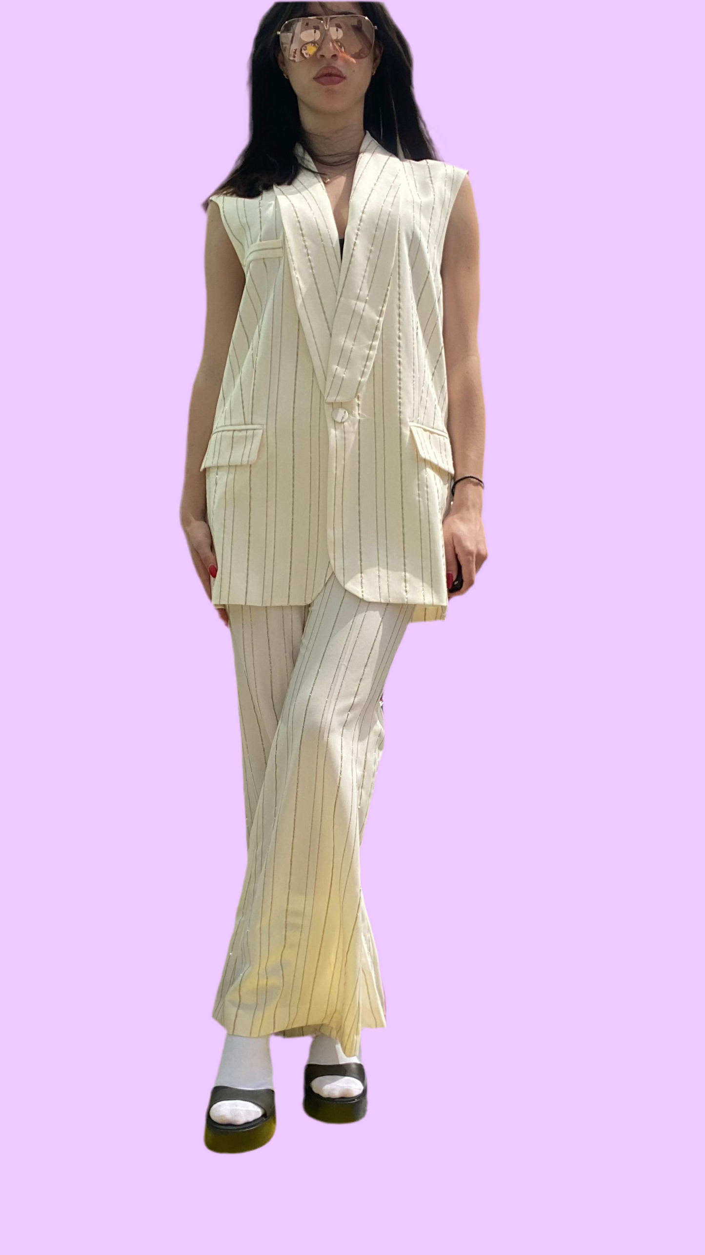 Long Vest with gold stripes