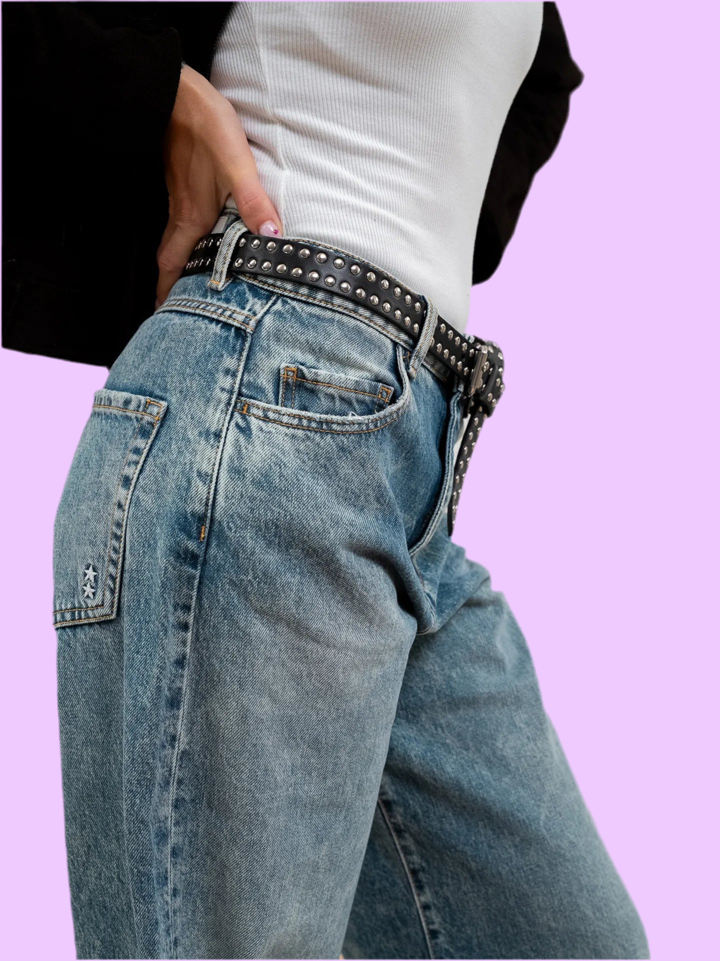 Black belt with mini studs