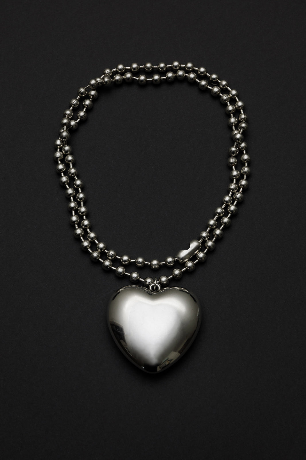 Ball chain heart necklace