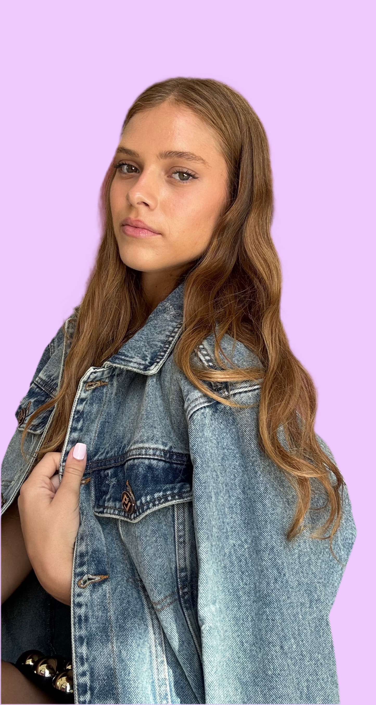 Denim long jacket