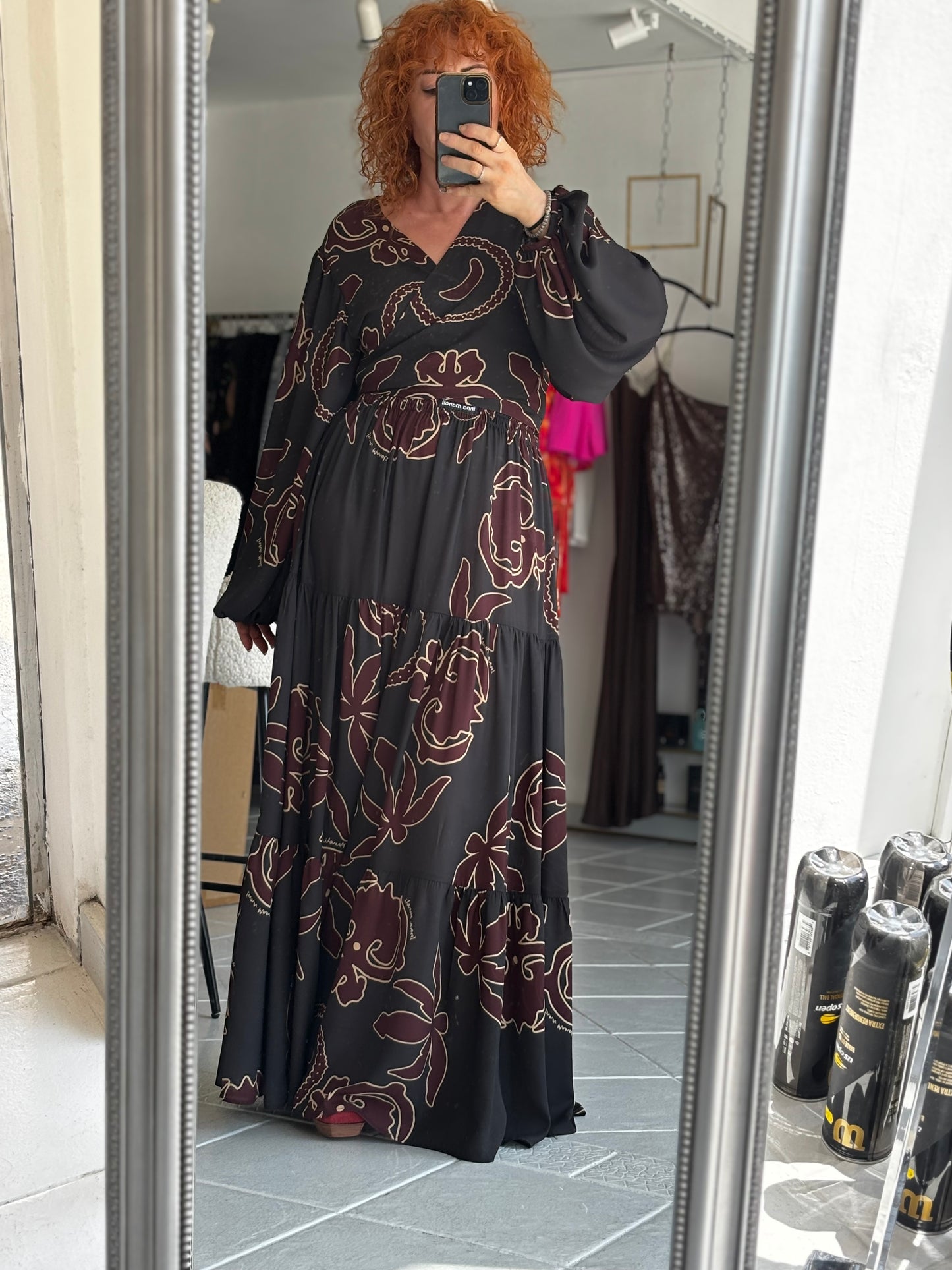 Sheer long A line skirt