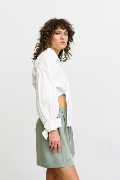 Tie detail shirt