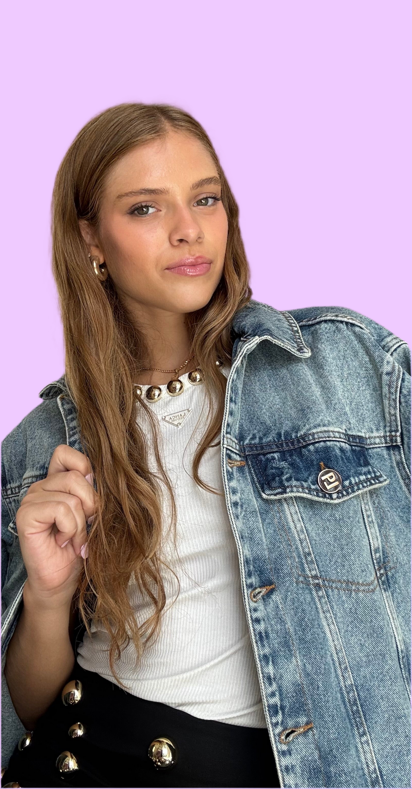 Denim long jacket