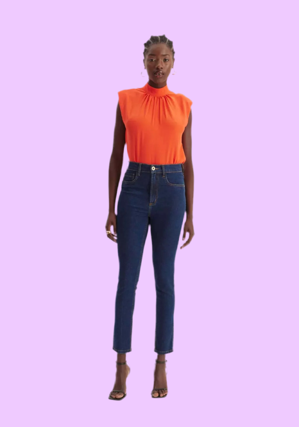 Dark denim skinny pants