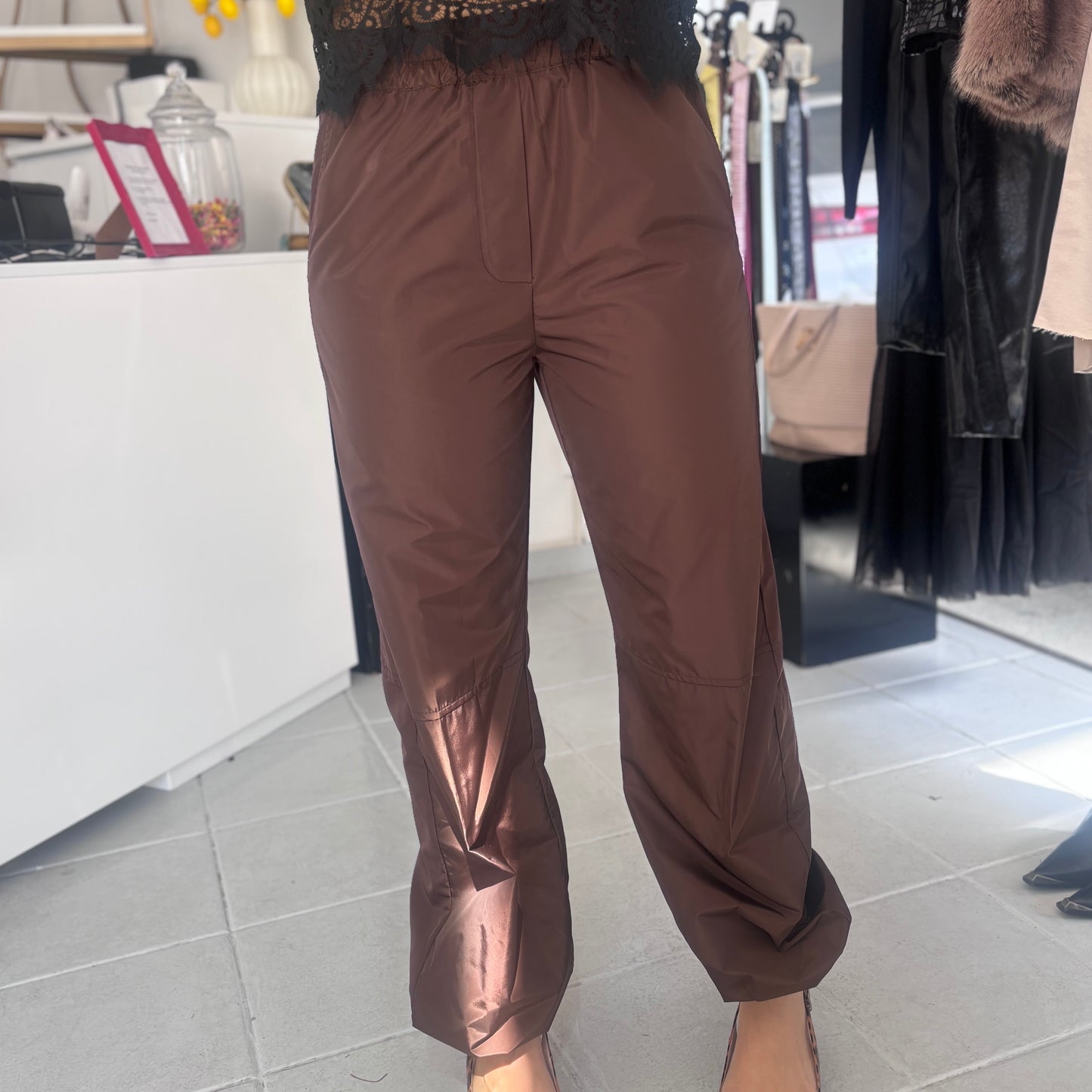 Taftan trousers with elastic band