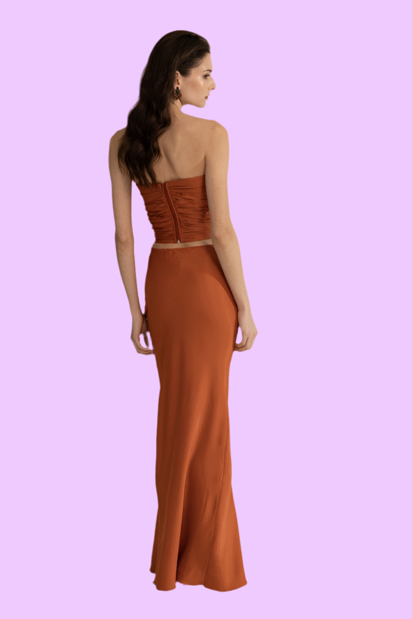 Odessa Strapless draped bustier