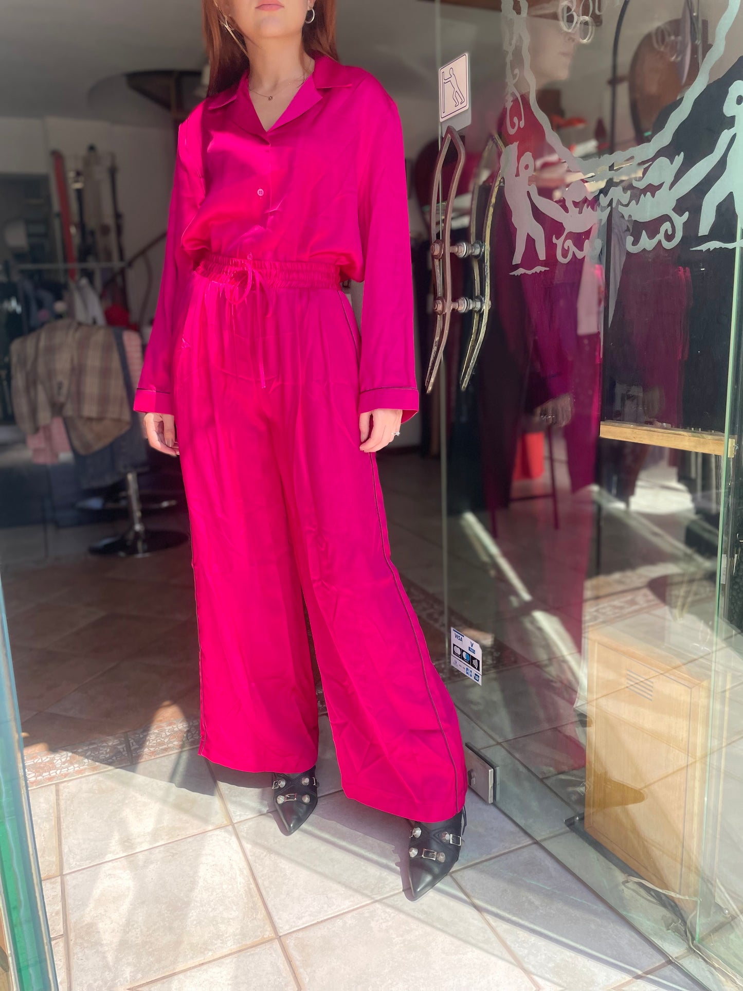 Fuchsia pajama trouser