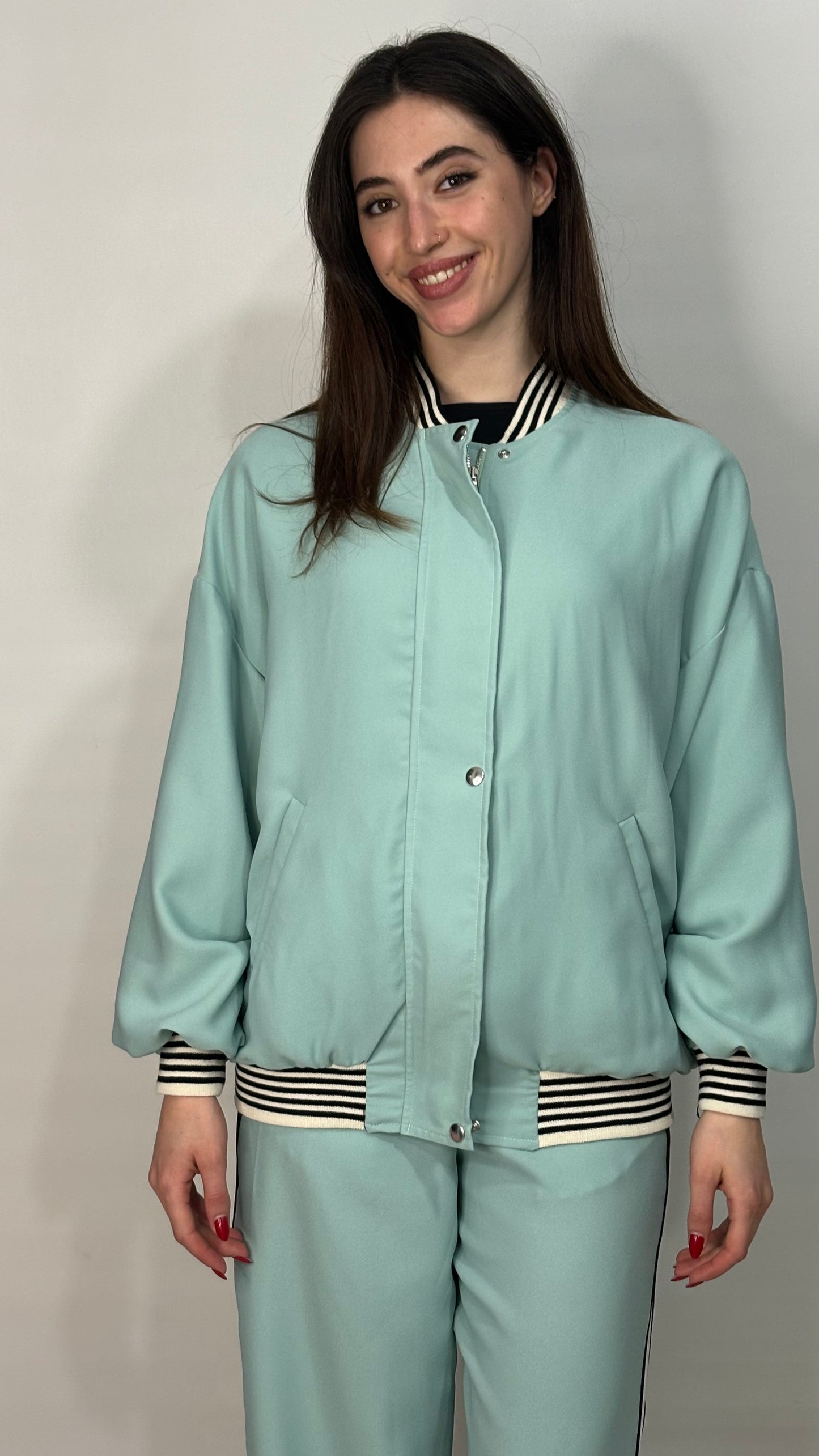 Mint bomber jacket