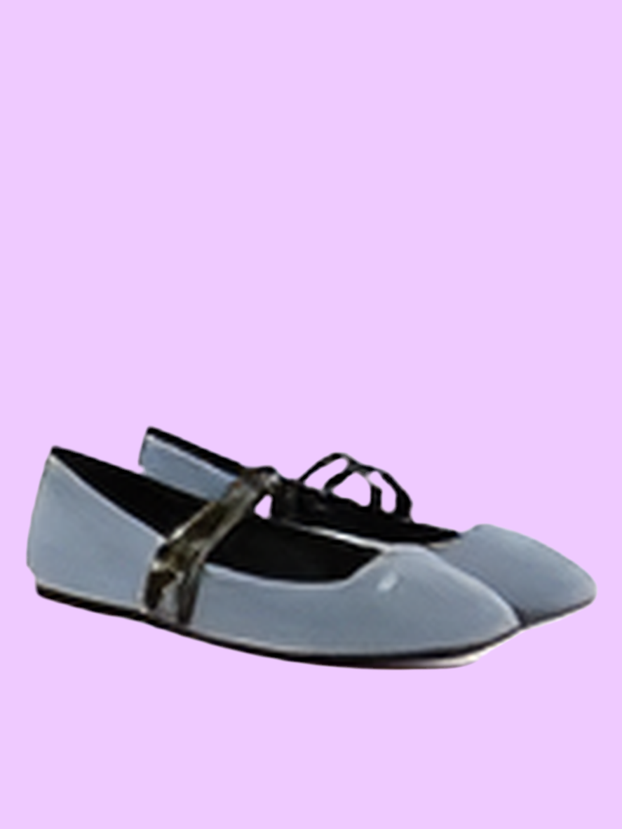 Ballet flats with all-over rhinestones