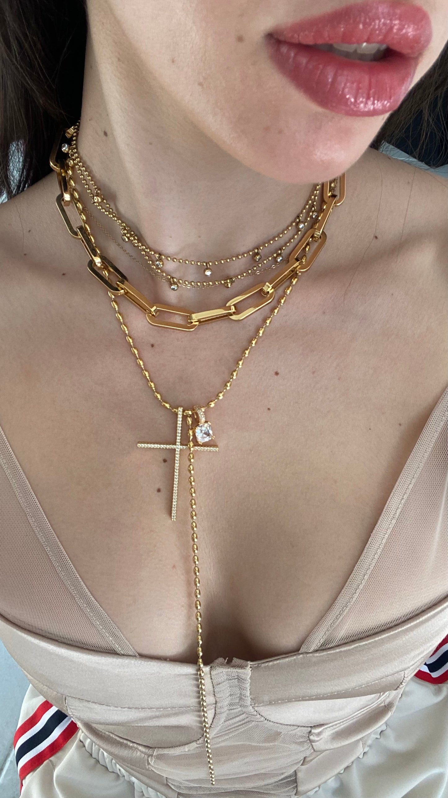 Thick gold and silver plated chain