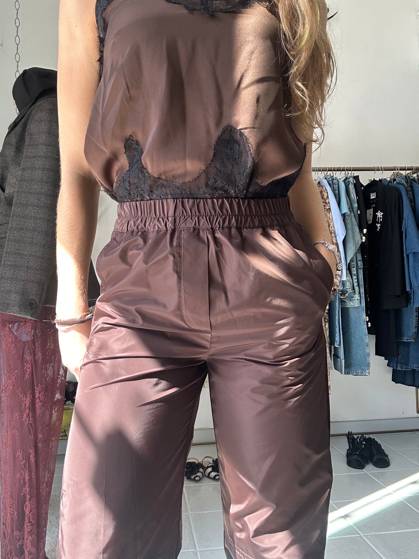 Taftan trousers with elastic band