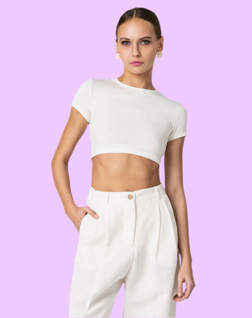 Freya bamboo crop top