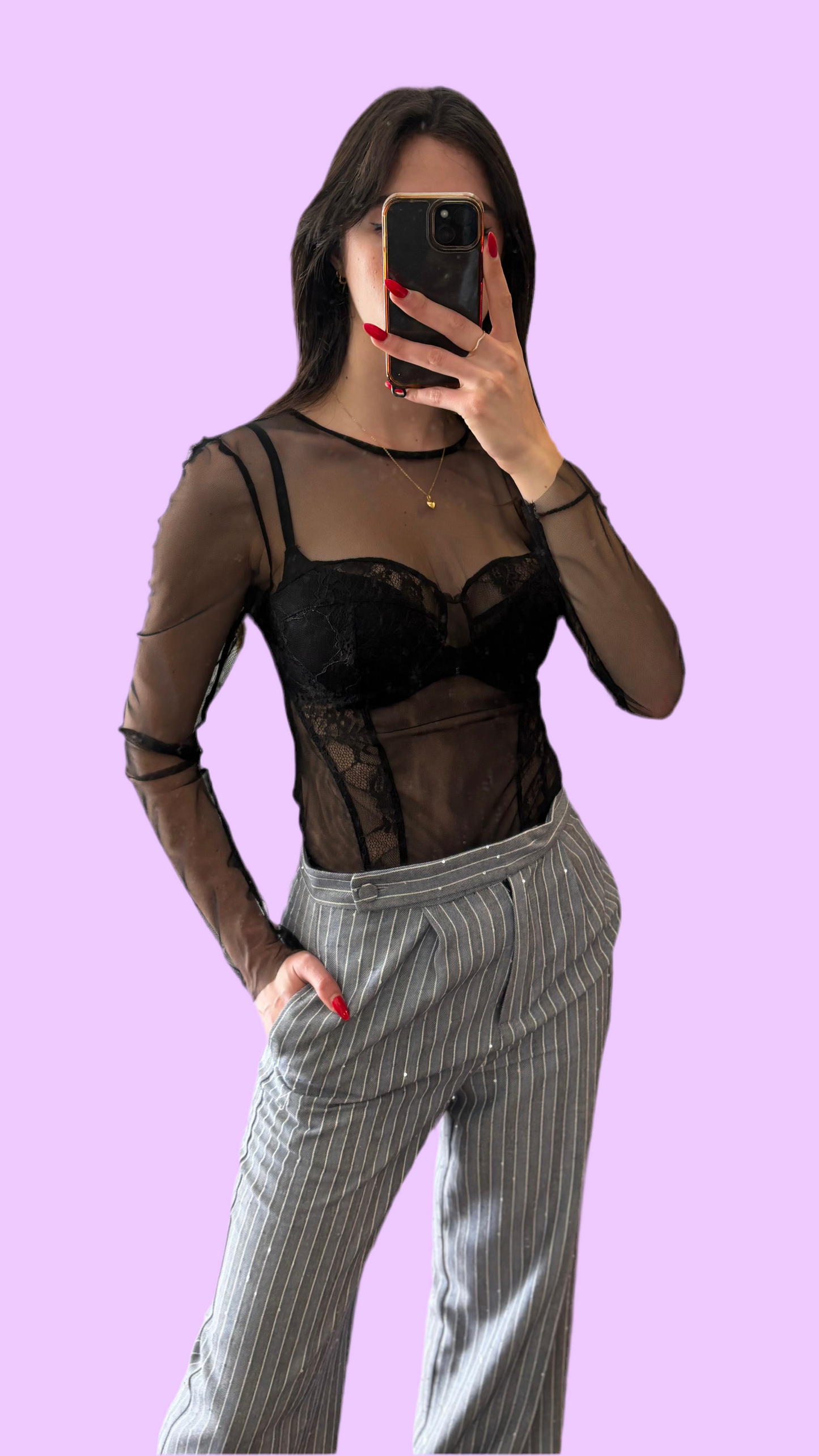 Black lace body