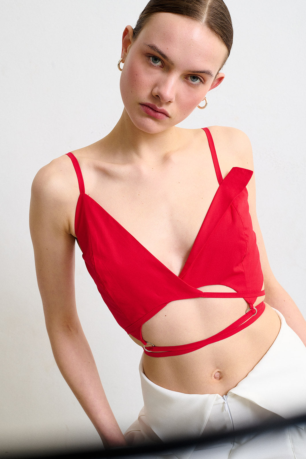 Poplin crop top