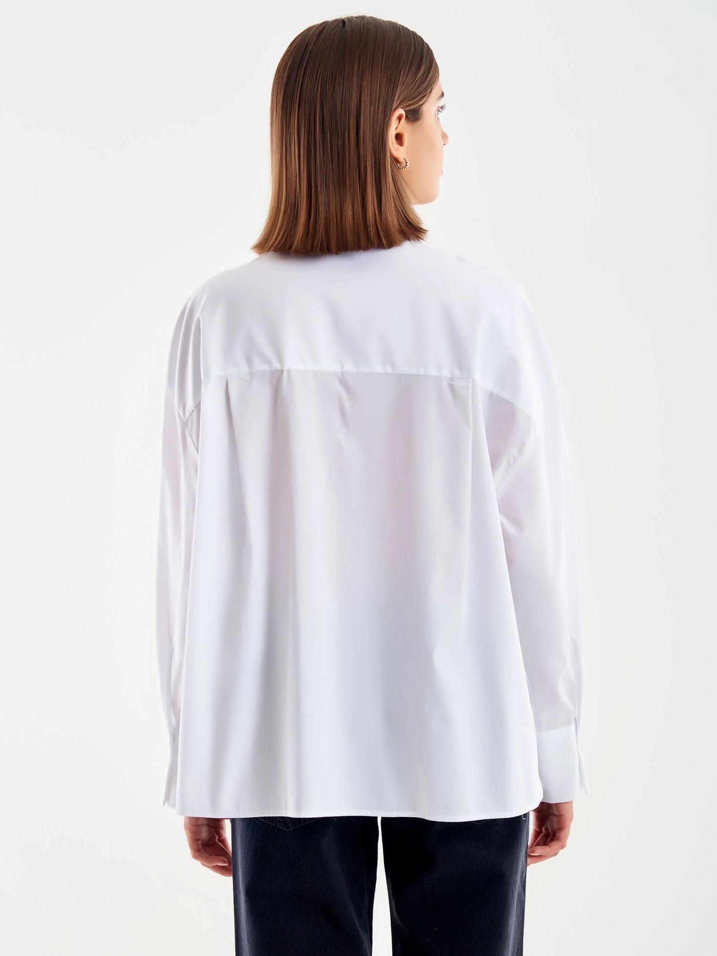 White shirt with bow