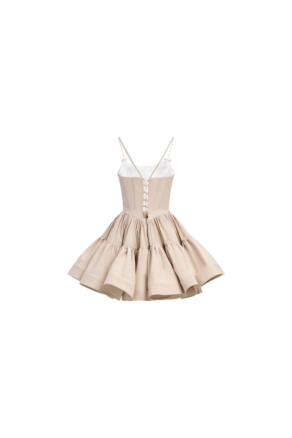 Beige Short Dress with volume Baroc Boutique