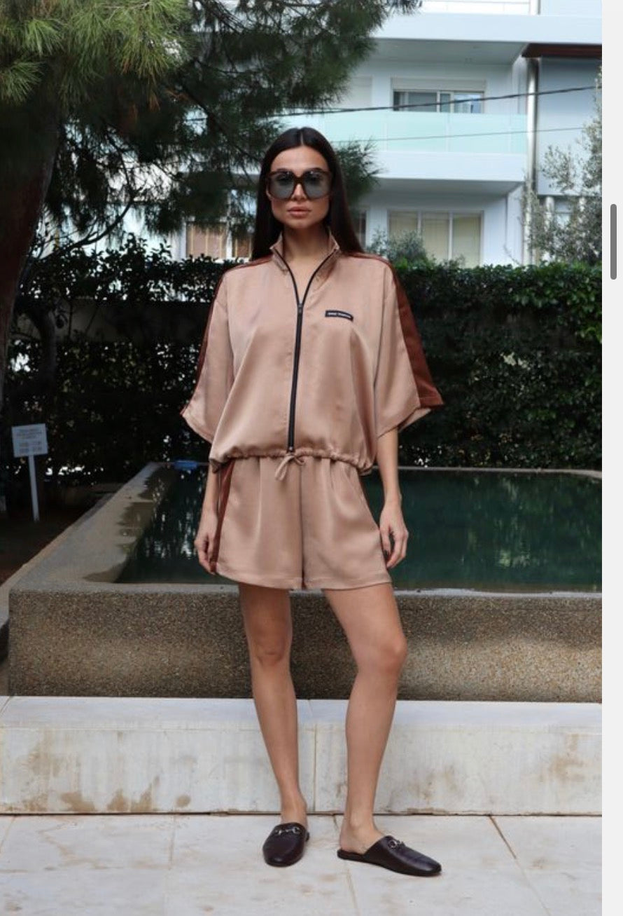 Bicolor short sleeve jacket Baroc Boutique