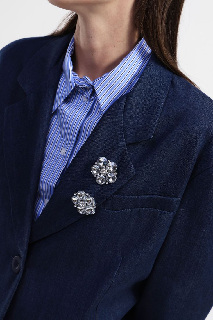 Blazer with buttons and jewel details Baroc Boutique