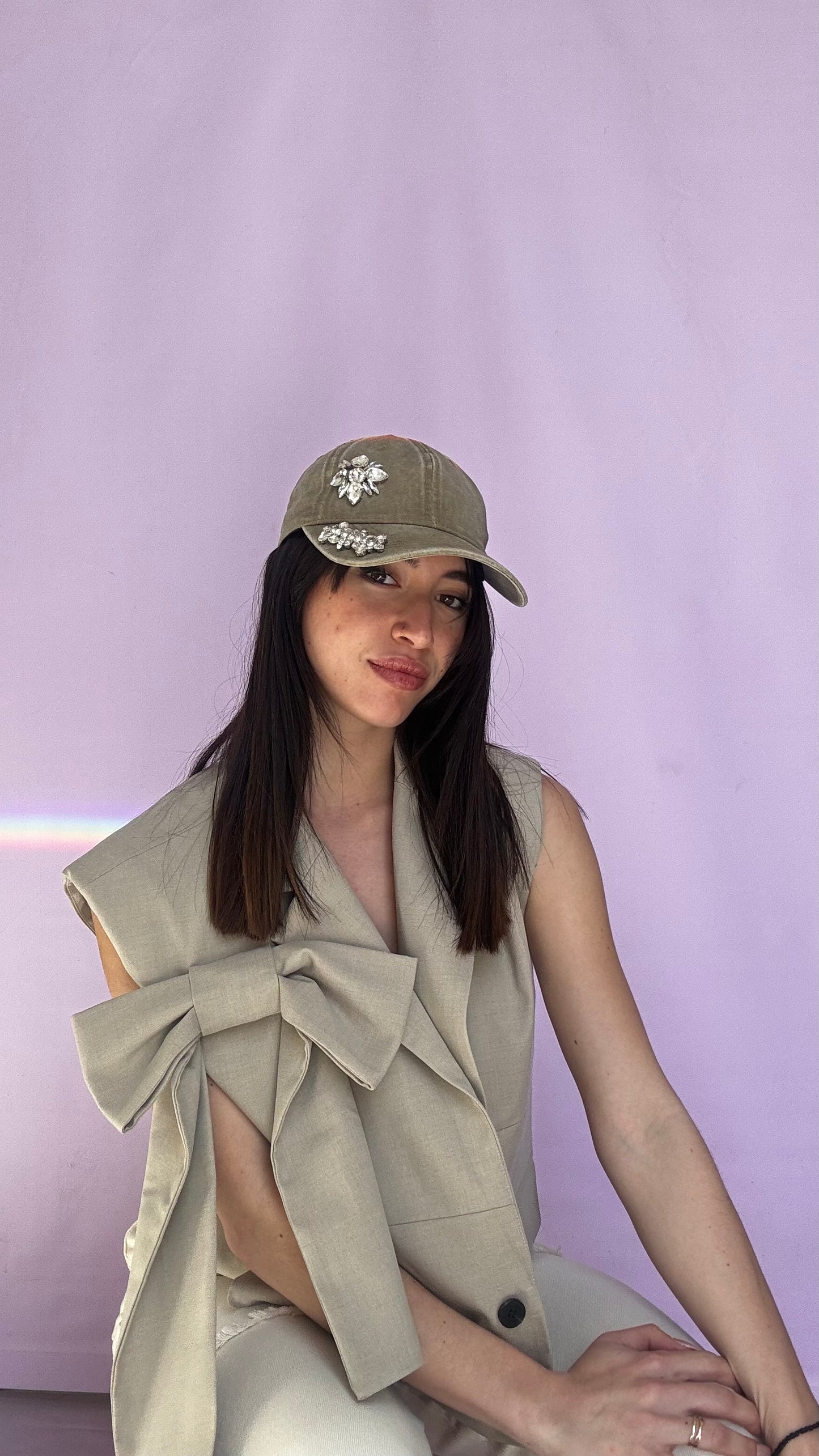 Cap with rhinestones Baroc Boutique