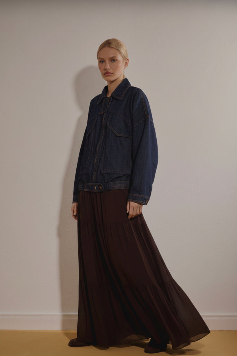 Classic panelled denim jacket Baroc Boutique