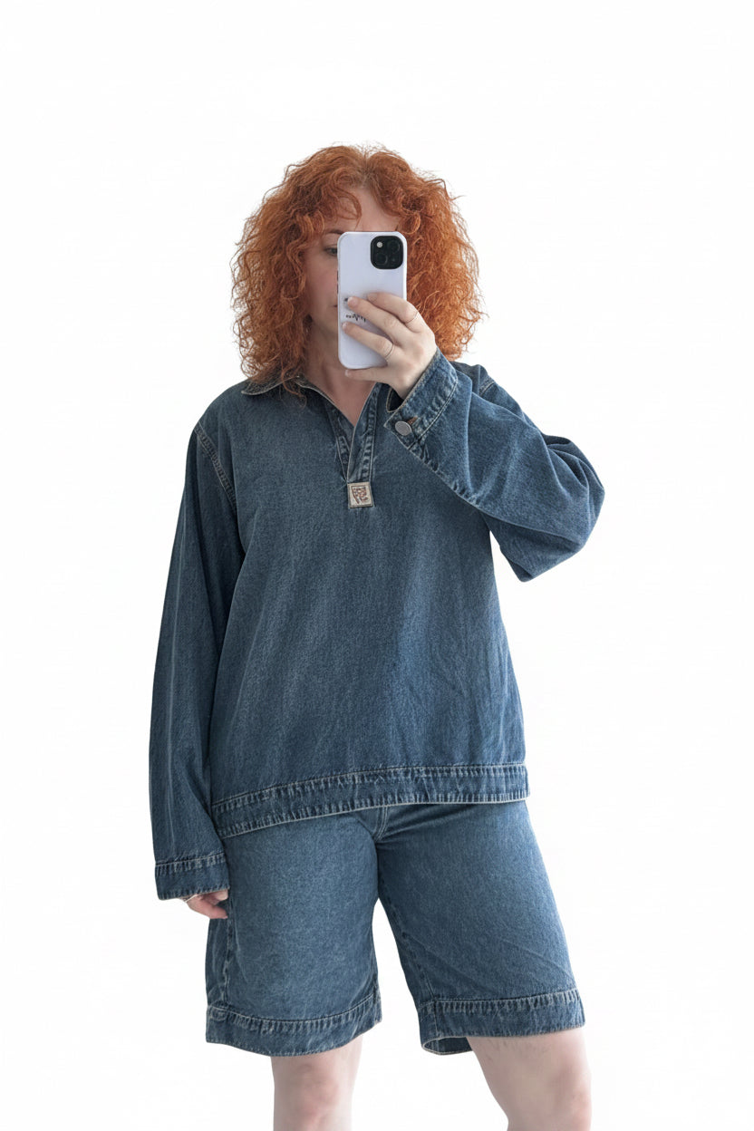 Denim long sleeve shirt Baroc Boutique