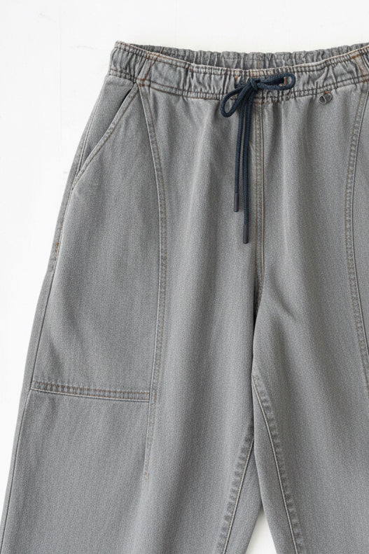 Gray barrel trouser with drawstring on the waist Baroc Boutique