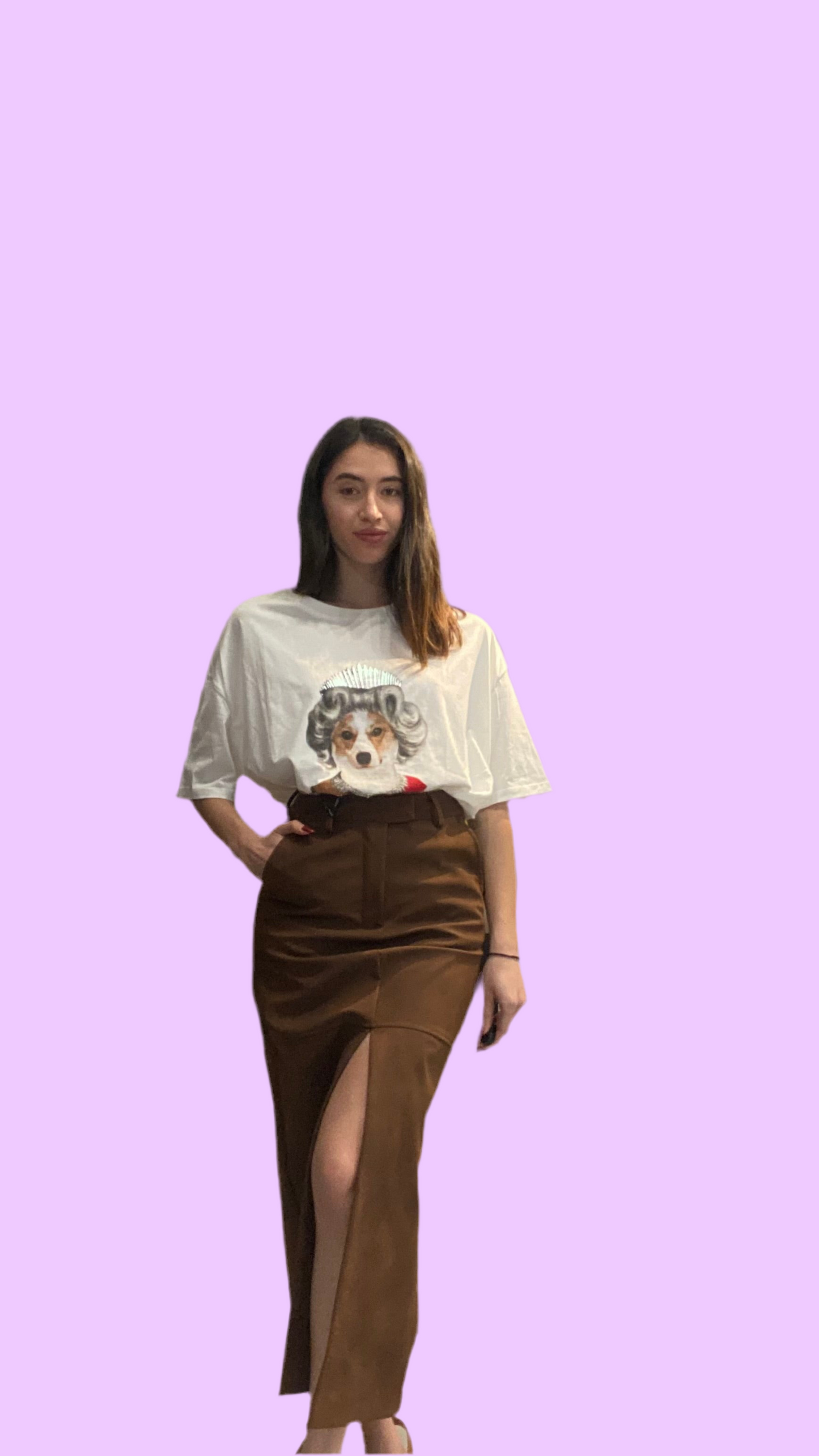 Long nubuck skirt Baroc Boutique
