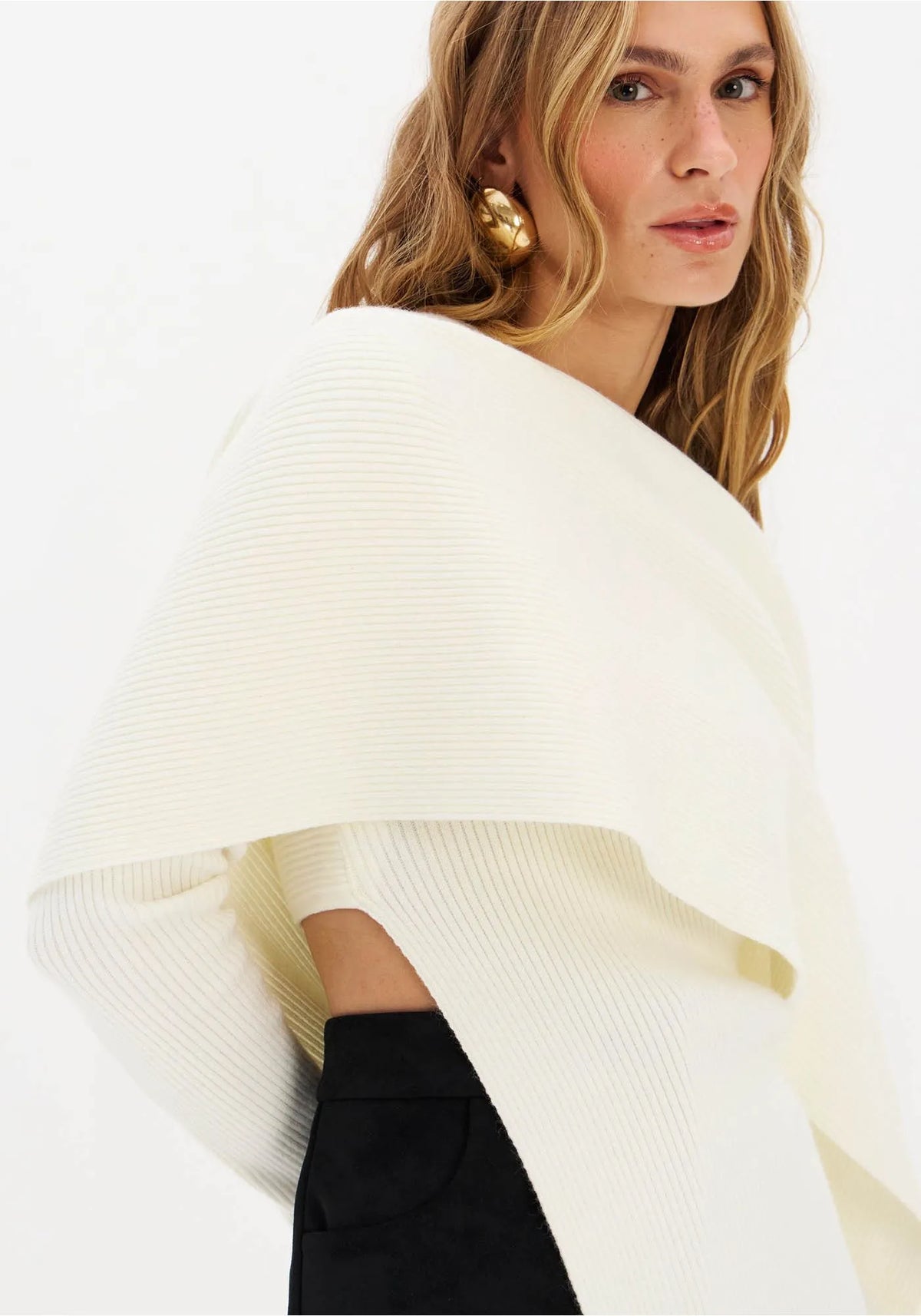 Long sleeve knit top with overlay Baroc Boutique